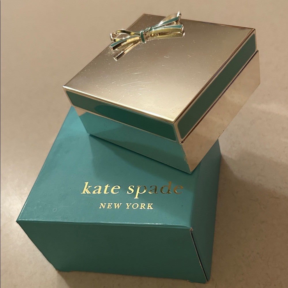 Lenox x Kate Spade New York Trinket Box Vienna Lane Silver Plate Keepsake Box - Picture 3 of 17